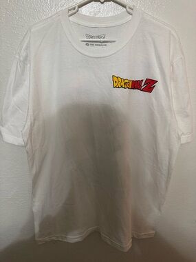 DBZ Dragon Ball Z Men’s White T-Shirt Size Large. Goku Vegeta Krillin Gohan.